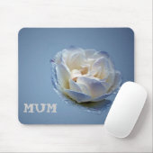Mums blauw en witte roos muismat (Met muis)