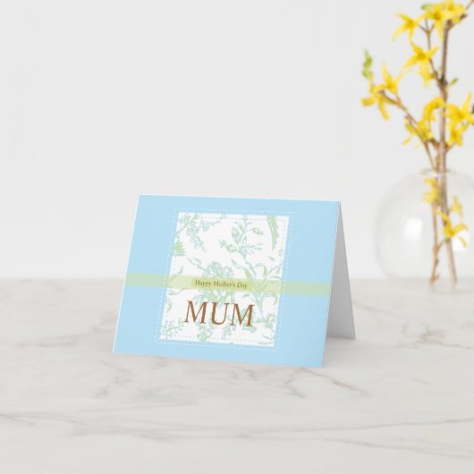 Mums_blue_ellies door Rockeelicious.com Kaart (Gele Bloem)