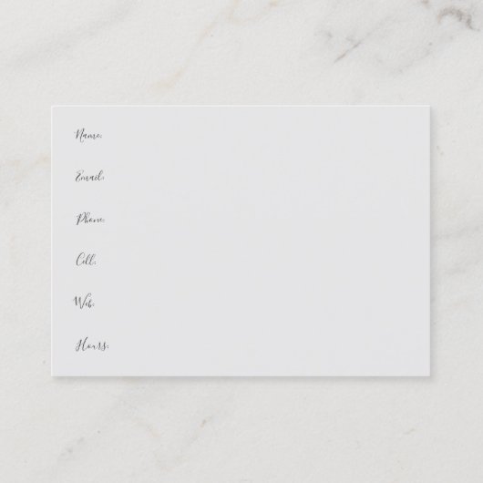 Mums Floral Plant Wooden Boards  Visitekaartje (Achterkant)