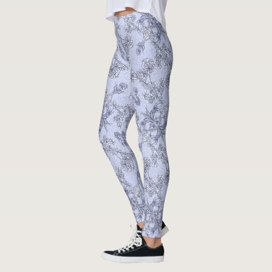 Mums Flower Overlay Lace Art Leggings (Links)