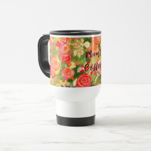 Mums, koffie, Floral Mok (Voorkant links)