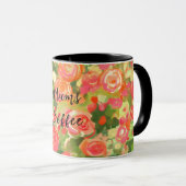 Mums, koffie, Floral Mok (Voorkant rechts)