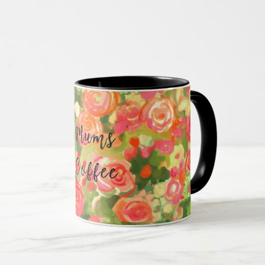Mums, koffie, Floral Mok (Voorkant rechts)