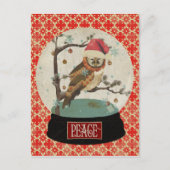 Mums Owl Snowglobe Briefkaart (Voorkant)