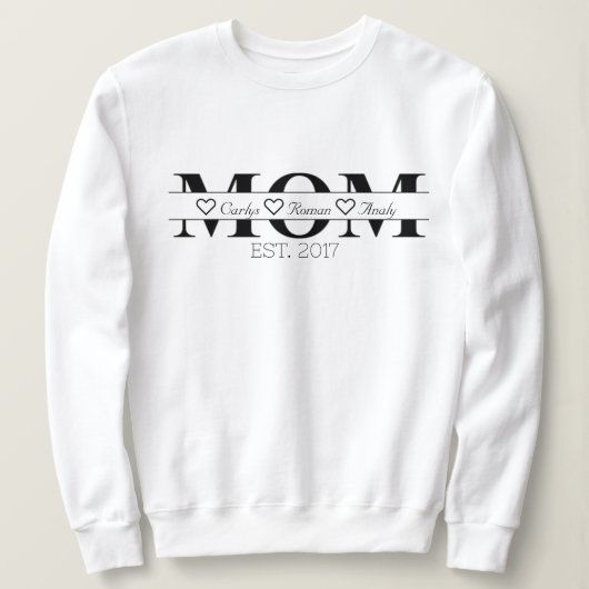 Mum's sweatshirt personalised with child's name (Design voorkant)