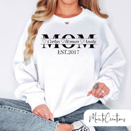 Mum's sweatshirt personalised with child's name