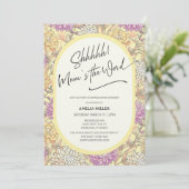 Mum's the Word Floral Surprise Baby Shower Kaart (Staand voorkant)