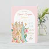 Mumu's en Margaritas Tropical Bachelorette Party Kaart (Staand voorkant)