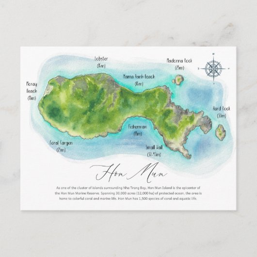 Mun Island Postcard Feestdagenkaart (Voorkant)