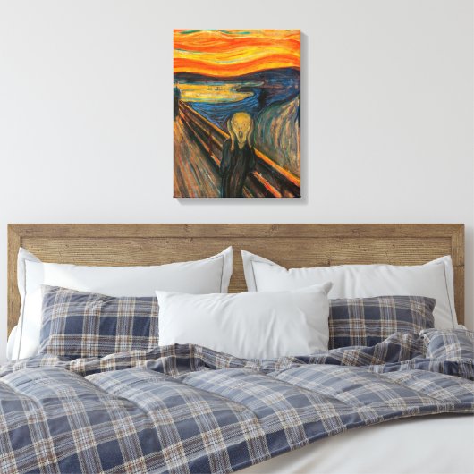 Munch de Schreeuw Canvas Print (Insitu (Slaapkamer))
