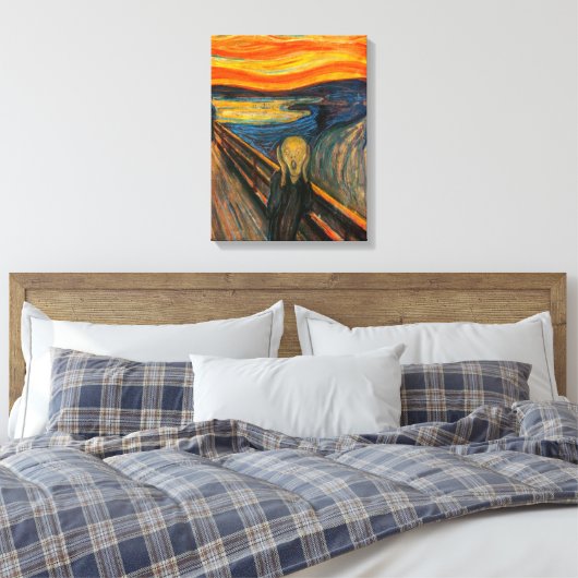 Munch de Schreeuw Canvas Print (Insitu (Slaapkamer))