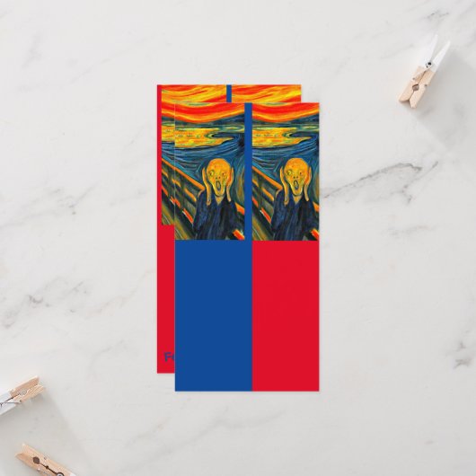 Munch, De Schreeuw, Kunst Boekmerk Kaart (Voorkant / Achterkant in situ)