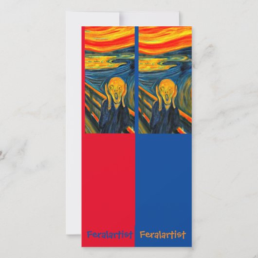 Munch, De Schreeuw, Kunst Boekmerk Kaart (Achterkant)
