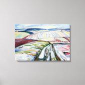 Munch Expressionistisch Winterveld Sneeuw Kunst Canvas Afdruk (Voorkant)