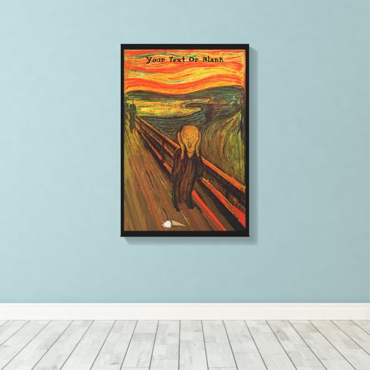 Munch - het ijsscheurtje canvas afdruk (Insitu (Houten vloer))