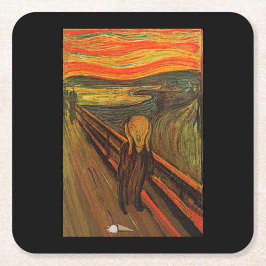 Munch - het ijsscheurtje kartonnen onderzetters (Voorkant)