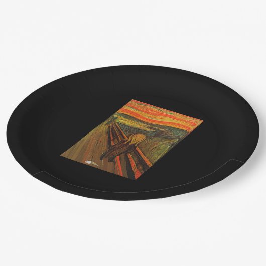 Munch - het ijsscheurtje papieren bordje (Gekanteld)