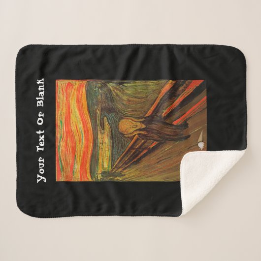 Munch - het ijsscheurtje sherpa deken (Voorkant (horizontaal))