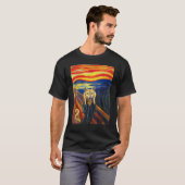 Munch is de Schreeuw Schilderij Kat T-shirt (Voorkant volledig)