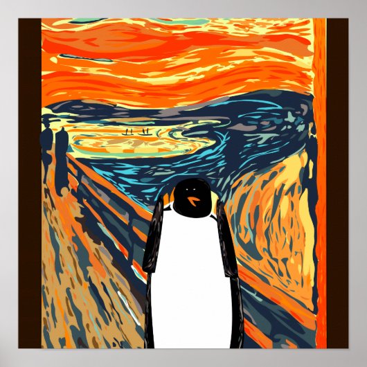 Munch penguin poster (Voorkant)