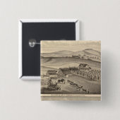 Munch, Stanley residences, boerderijen Vierkante Button 5,1 Cm (Voorkant /achterkant)