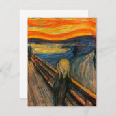 Munch The Scream Invitations Kaart (Voorkant / Achterkant)