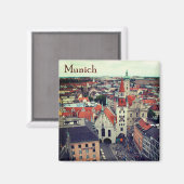 München Altes Rathaus vanaf Marienplatz Souvenir Magneet (Voorkant / Achterkant)