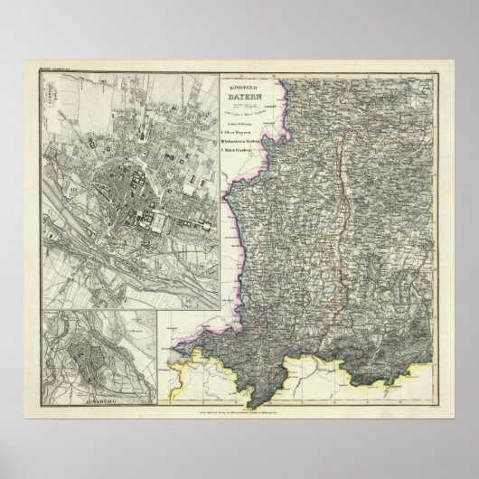 München, Augsburg, Beieren Poster (Voorkant)