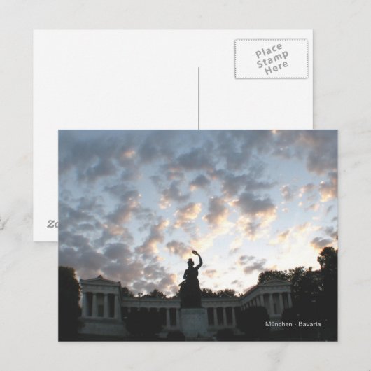 München - Bavaria an der Theresienwiese Briefkaart (Voorkant / Achterkant)