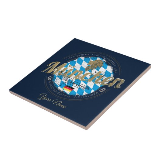 München Bavaria  City Duitsland souvenir Tegeltje (Zijkant)