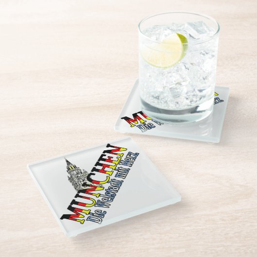 München Bavaria Duitsland Duitsland Duitsland Münc Glazen Onderzetter (Schuin)