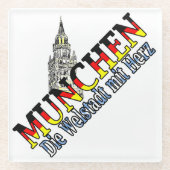München Bavaria Duitsland Duitsland Duitsland Münc Glazen Onderzetter (Voorkant)