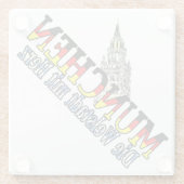 München Bavaria Duitsland Duitsland Duitsland Münc Glazen Onderzetter (Achterkant)