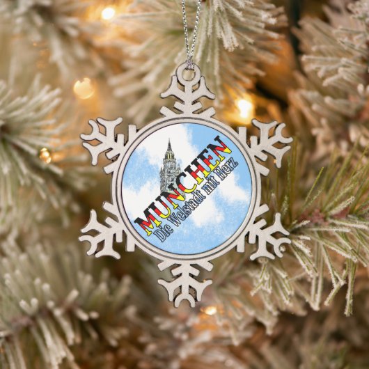 München Bavaria Duitsland Snowflake Ornament (Boom)