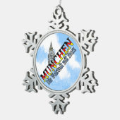 München Bavaria Duitsland Snowflake Ornament (Rechts)