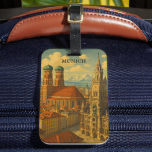 München Bavaria Duitsland Vintage Travel Bagagelabel