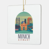 München Bavaria Duitsland Vintage Travel Keramisch Ornament (Links)