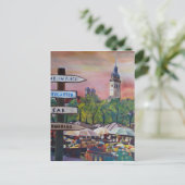 München Bavaria Viktualienmarkt met signaalborden Briefkaart (Staand voorkant)