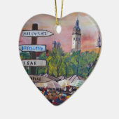 München Bavaria Viktualienmarkt met signaalborden Keramisch Ornament (Links)