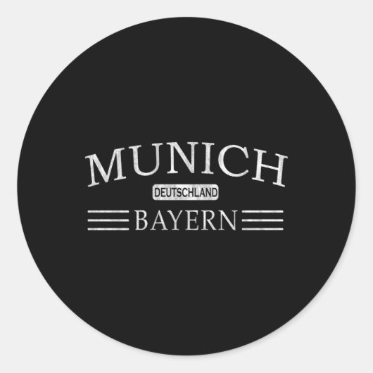 München Bayern Deutschland Beieren Duitsland Ronde Sticker (Voorkant)
