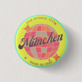 München Bayern Deutschland Retro neon geel Ronde Button 3,2 Cm (Voorkant)