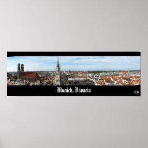 München, Beieren Panorama Poster