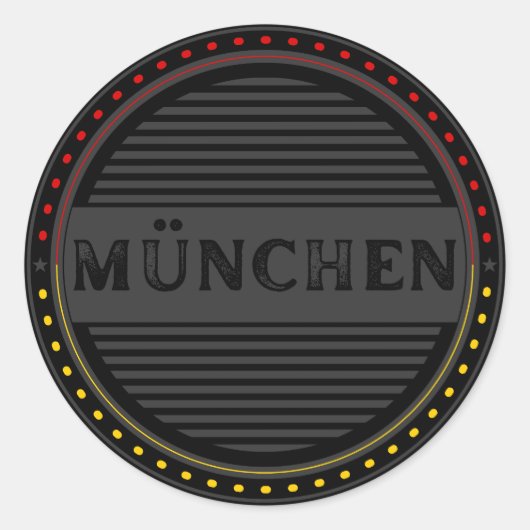 München City Pride Embleem – Duitse Identiteit Ronde Sticker (Voorkant)