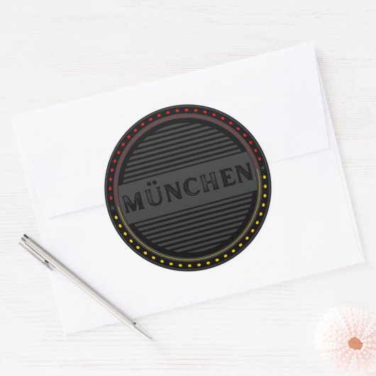 München City Pride Emblem – German Identity Ronde Sticker (Envelop)