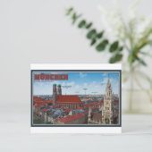 München Cityscape Briefkaart (Staand voorkant)