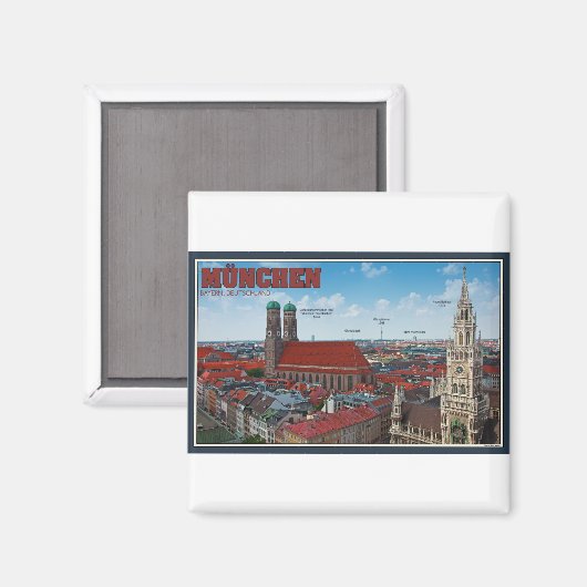 München Cityscape Magneet (Voorkant / Achterkant)