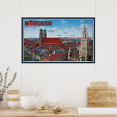 München Cityscape Poster (Keuken)