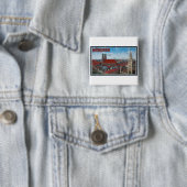 München Cityscape Vierkante Button 5,1 Cm (In situ)