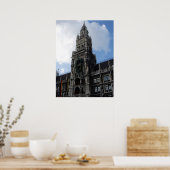 München Clock Tower Marienplatz, S Cyr Poster (Keuken)