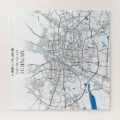 München Deutschland City Map Eenvoudig reizen Legpuzzel (Horizontaal)